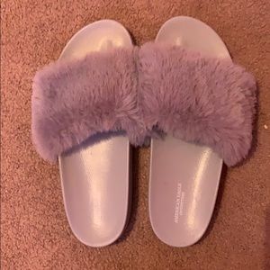 American Eagle Fuzzy Slides